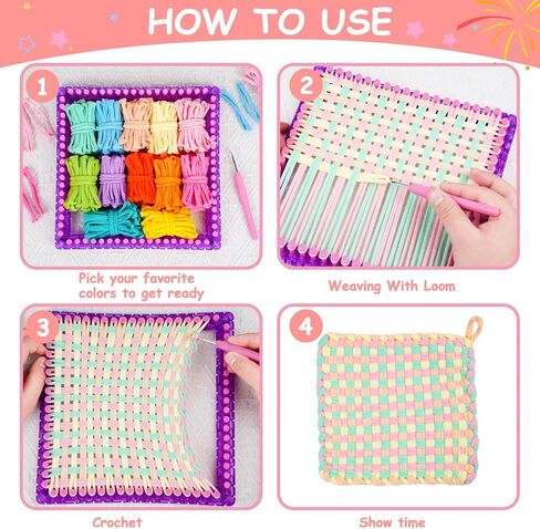 Disracker 804 PCS Potholder Loops, Stretchy Nylon Weaving Loom Loops Refill, Fits 7" Traditional & 10" PRO Looms, 12 Pastel Macaron Colors DIY Craft Kit for Kids & Adults in Kuwait