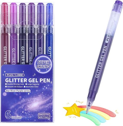 KEMYR Glitter Effect Gel Pens, 72 Colors Sparkle Colored Gel Markers for Adult Coloring Books, Metallic Glitter Pens for Drawing, Scrapbooking, Writing, Doodling in Saudi Arabia