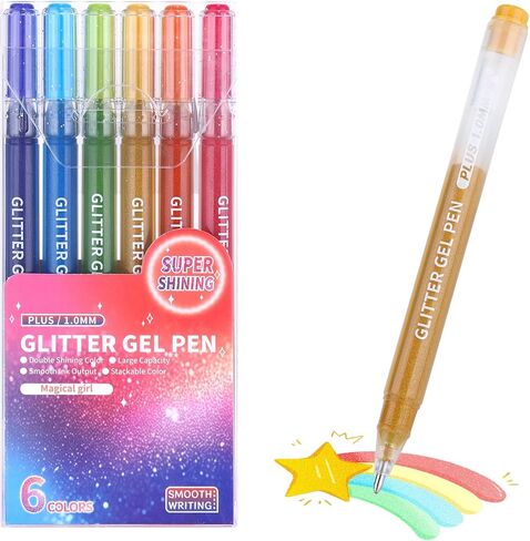 KEMYR Glitter Effect Gel Pens, 72 Colors Sparkle Colored Gel Markers for Adult Coloring Books, Metallic Glitter Pens for Drawing, Scrapbooking, Writing, Doodling in Saudi Arabia