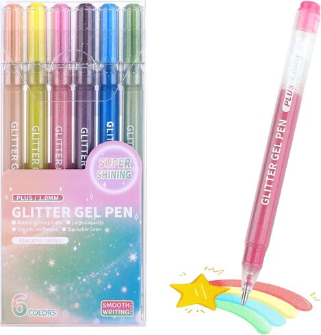 KEMYR Glitter Effect Gel Pens, 72 Colors Sparkle Colored Gel Markers for Adult Coloring Books, Metallic Glitter Pens for Drawing, Scrapbooking, Writing, Doodling in Saudi Arabia