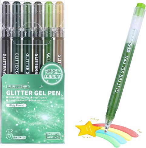 KEMYR Glitter Effect Gel Pens, 72 Colors Sparkle Colored Gel Markers for Adult Coloring Books, Metallic Glitter Pens for Drawing, Scrapbooking, Writing, Doodling in Saudi Arabia
