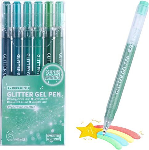 KEMYR Glitter Effect Gel Pens, 72 Colors Sparkle Colored Gel Markers for Adult Coloring Books, Metallic Glitter Pens for Drawing, Scrapbooking, Writing, Doodling in Saudi Arabia