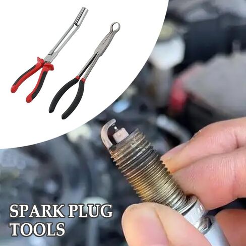 2PCS Sleeve & Round Spark Plug Tools Kit,Multi-functional Spark Plug Boot Removal Tool Set for Removing and Installing the Sparkplugs,Heavy Duty Sparks Plugs Wire Removal Tool in Kuwait