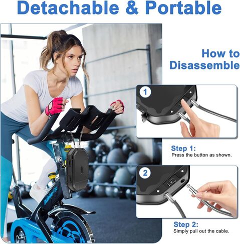 ZHEGE Portable Travel Safe Lock Box Waterproof, Small Beach Safe Box with Removable Cable (22.4 in) & 4 Digit Code - Suitable for Vacation, College Dorm, Home, Hotel, Pool, Surfing, Camping (Black) in Kuwait