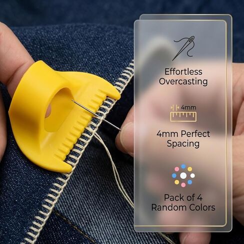 4-Piece Sewing Gauge Set, Multi-Function Edge Stitch Lock Ruler with Needle Guide for Quilting and Tailoring,4mm Precision Tools for Beginners and Sewing Kits in Kuwait