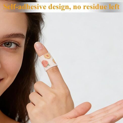 8 Rolls Colorful Self Adhesive Bandage Wrap, Self Adhering Bandage Wrap Nail Finger Protectors, No Residue Breathable Knitting Craft Tools, Protective Gear for Needlework Embroidery Style Item in Kuwait