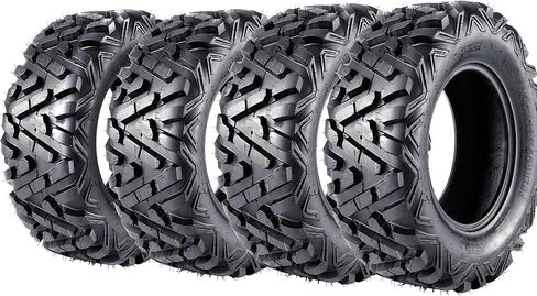 GarveeTech AT25x8-12 Tires 25x8x12 ATV UTV for All Trail Tire, 25 8 12 Mud Sand Off-Road Tire, Set of 2 205/80-12 Off-Road Tires 6PR Tubeless in Saudi Arabia