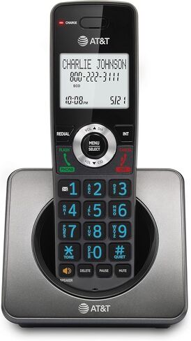 AT&T 3-Handsets هاتف منزلي أرضي مع مانع المكالمات، ومعرف المتصل/انتظار المكالمات، ومكبر صوت مزدوج كامل، ولوحة مفاتيح وشاشة بإضاءة خلفية، وبطارية قابلة لإعادة الشحن، ووضع ECO، DECT 6.0: GL2101-31 in Kuwait