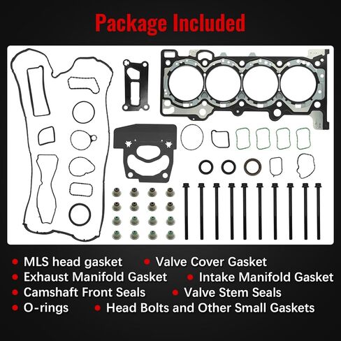 HGS4534 Head Gasket Kit with Head Bolts Fit for Ford Edge 2.0L 2015-2018, for Escape 2.0L 2017-2019, for Fusion 2.0 2017-2020, for Lincoln MKC MKZ 2.0L 2017-2020, Replace HS55387 in Kuwait