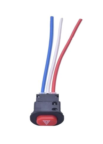 Motorcycle Switch Hazard Light Switch Button Double Warning Emergency Lamp Signal Flasher with 3 Wires Built-in Lock in Kuwait