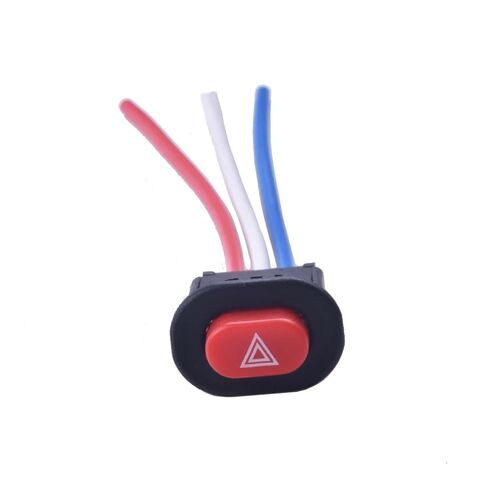 Motorcycle Switch Hazard Light Switch Button Double Warning Emergency Lamp Signal Flasher with 3 Wires Built-in Lock in Kuwait