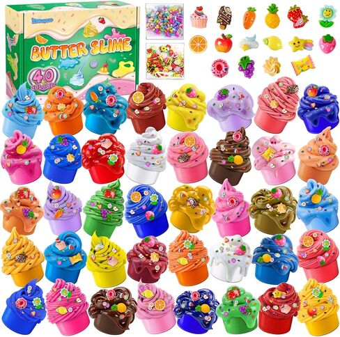 20 Pack Butter Slime Kit for Kids, Slime Toys for Boys & Girls, Scented DIY Slime Toy for Party Favor, Soft and Non-Sticky, Birthday Easter Gifts Prize for Girl Boys Kids 6 7 8 9 10 11 12 in Saudi Arabia