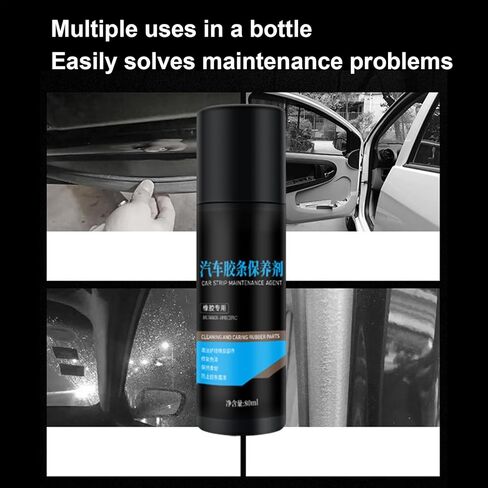 Rubber Seal Conditioner - UV Protection Shine Agent,Car Seal Crystal Refurbishing Agent,for Ceramic Interior Exterior Bumpers Dashboards Window Doors Car SUV Trucks Motorcycles in Kuwait