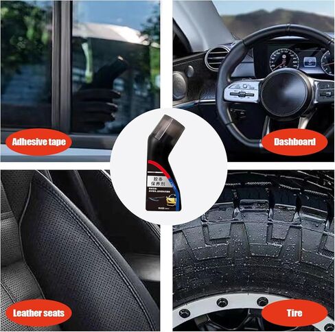 Car Rubber Trim Restorer | 100ml All Purpose Quick Auto Cleaning Supplies - Car Seat Cleaner,for Vehicle Truck Convertible Garage Home Underseat Ceiling Board Maintenance Care Polishing Washing in Kuwait