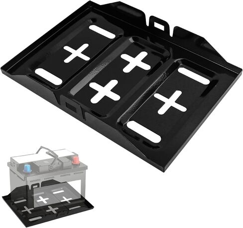 Battery Hold Down Tray, 11 Inch Corrosion-Resistant Metal Car Battery Tray Holder, Batteries Mounting Bracket, Batteries Storage Holder for Cars Boat Marine, Universal Car Accessories (Small) in Kuwait
