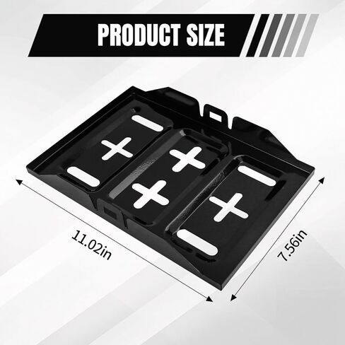 Battery Hold Down Tray, 11 Inch Corrosion-Resistant Metal Car Battery Tray Holder, Batteries Mounting Bracket, Batteries Storage Holder for Cars Boat Marine, Universal Car Accessories (Small) in Kuwait