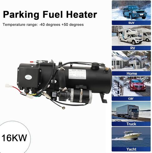 Hydronic Coolant Heater, Liquid Fuel Heater,24V 16KW Diesel Water Heater for Boat/Caravan/Motorhome,Fuel Consumption: 1.7L/h in Kuwait