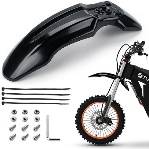حاجز أمامي للدراجة الترابية لـ Yozma IN10 Tuttio Soleil 01 MX350/500/650 SX500 KX110 XR70 Ridstar Q20 CRF50 Style مع مسامير تثبيت Ebike Dirt Pit Bike عجلة واقي الطين (أسود) in Kuwait
