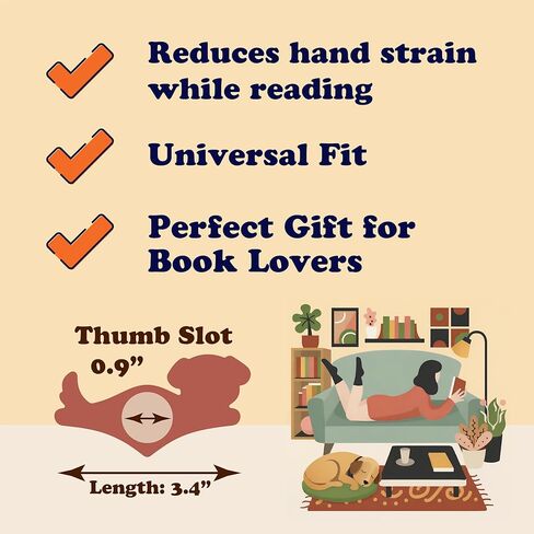 حامل صفحة كتاب جرو دوج للقراءة، هدية كتابية وملحقات لديدان الكتب ومحبي الكتب والقراء، صنع في الولايات المتحدة الأمريكية (صفحة واحدة فقط) in Kuwait