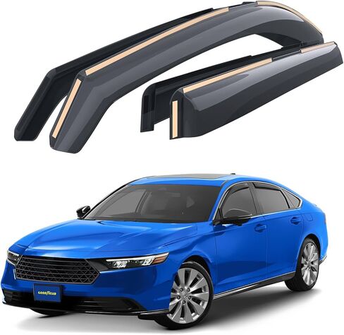Goodyear Shatterproof in-Channel Window Deflectors for Toyota Sienna 2021-2026, Rain Guards, Window Visors for Cars, Vent Deflector, Car Accessories, 4 pcs - GY007837 in Kuwait