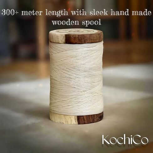 Kochico S980-0100 خيط قطني لخياطة اللحف اليدوية - 350 ياردة، أبيض - خيط قوي وناعم ومنخفض الوبر لمشاريع خياطة اللحف اليدوية in Kuwait