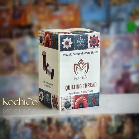Kochico S980-0100 خيط قطني لخياطة اللحف اليدوية - 350 ياردة، أبيض - خيط قوي وناعم ومنخفض الوبر لمشاريع خياطة اللحف اليدوية in Kuwait