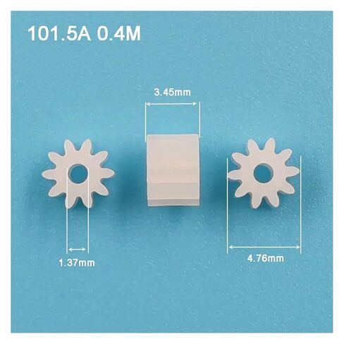 101.5A 0.4M البلاستيك والعتاد 10 الأسنان العرض 3.5mm حفرة 1.4mm لعبة نموذج 10Z ترس أجزاء المحرك in Kuwait