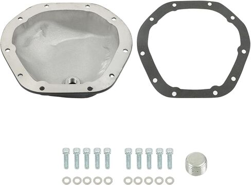غطاء تفاضلي خلفي من الألومنيوم الأسود مع حشية واستبدال قابس التصريف لـ 44 10-Bolt SPC4909BKKIT in Kuwait