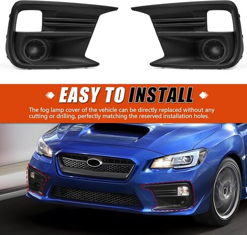 غطاء ضوء الضباب لملحقات Subaru WRX & WRX STI 2018-2021، إطار غطاء ضوء الضباب الأمامي المصد الأمامي بديل مباشر لإطار مصباح الضباب وجوانب الركاب والسائق 57731VA360 & 57731VA370 in Kuwait