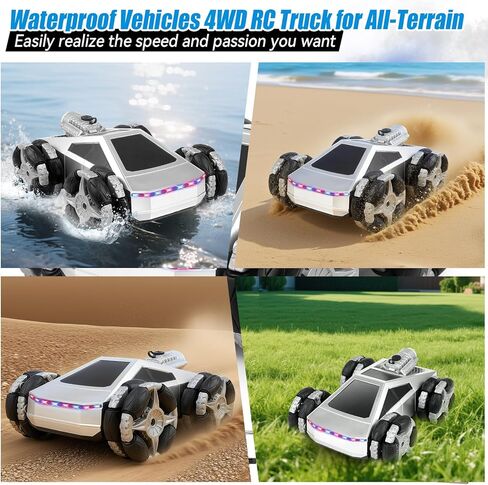 Remote Control Car,RC Cars for Boys 4-7 8-12, 4WD High Speed All Terrain Remote Control Monster Truck, 1:16, 2.4GHZ Monster Truck Toy with LED Lights & Spray,Kids Christmas Birthday Gift for Boys in Kuwait