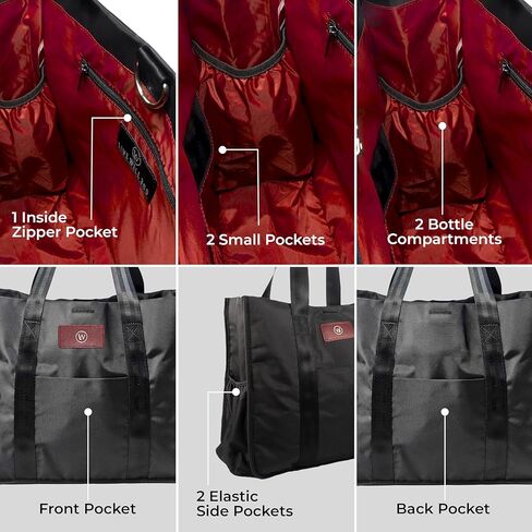 Live Well 360 Best Premium Gym Tote Bag Made from Ballistic Nylon - Multiple Compartments & Durable Material for Perfect Fitness and Athletic Tote Bag, Diaper Bag, Work Bag in Saudi Arabia