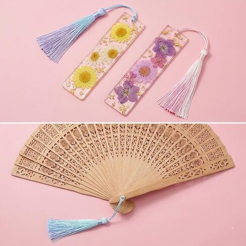 30 Pcs Tassels for Bookmarks, 5.12 in Silky Handmade Soft Flossy Bookmark Tassels with Cord Loop for Bookmarks DIY Crafts Keychain Jewelry Making (10 Colors) in Kuwait