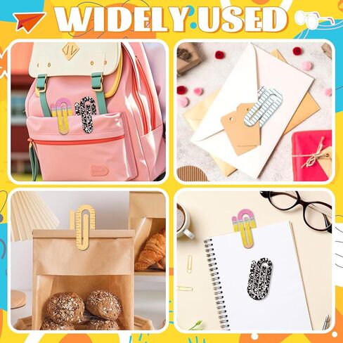 12 Pcs Teacher Acrylic Jumbo Paper Clips Teacher Appreciation Gifts 4 Inch Graduation Paperclip Bookmark for Notebook Pagination Mark Back to School Supplies End of The Year Student Office Classroom in Kuwait