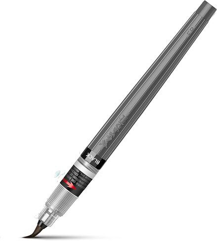 Pentel Colour Brush Pigment Pen - Black - XGFP-101X in Kuwait