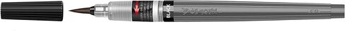 Pentel Colour Brush Pigment Pen - Black - XGFP-101X in Kuwait