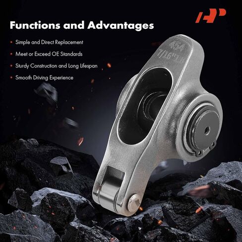 A-Premium 16Pcs Stainless Steel Engine Roller Rocker Arms with Needle Bearings Compatible with Chevy BBC 454, 1.8 Ratio, 7/16" Studs in Kuwait