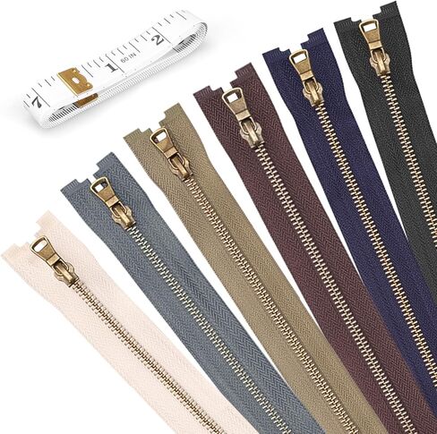 XunErQiLuck Metal Zippers 6pcs Separating Zipper Zipper for sewinga Heavy Duty Metal Zippers for Jackets Sewing Coats Crafts Clothing Repair and DIY Projects 40cm/15.75inch in Kuwait