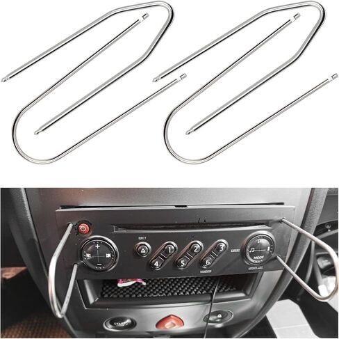 2 PCS Car Radio Removal Pry Tool, U-Shaped Stainless Steel Auto Stereo Release Removers, Universal CD DVD Host Disassembly Assembly Pry Tools for Most Vehicles, Car Accessories in Kuwait