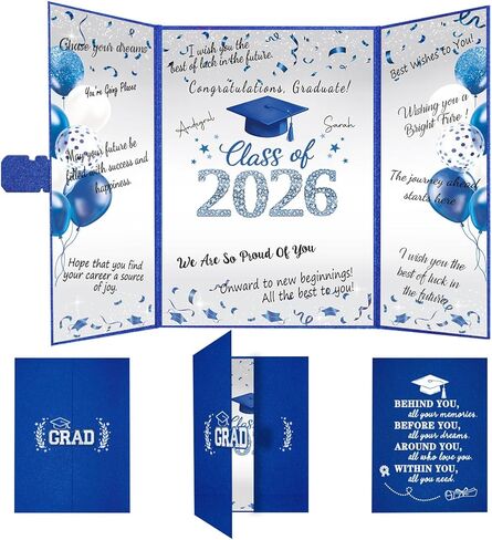 كتاب ضيوف التخرج من QIYANPAX 2026، ديكورات التخرج باللونين الأحمر والأزرق فئة 2026، كتاب توقيع التخرج، بديل كتاب ضيوف تهنئة التخرج، هدايا التخرج لها in Kuwait
