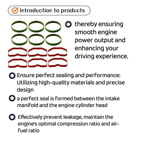 079129717B Upper & Lower Intake Manifold Gasket Set - 12 Pcs - Compatible with Audi 3.0T S4 S5 A6 A7 A8 Q5 Q7 SQ5 (2009-2019) - Replaces OE#079129717D in Kuwait