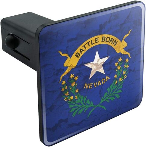 GRAPHICS & MORE Rustic Distressed Nevada State Flag Tow Trailer Hitch Cover Plug Insert in Kuwait