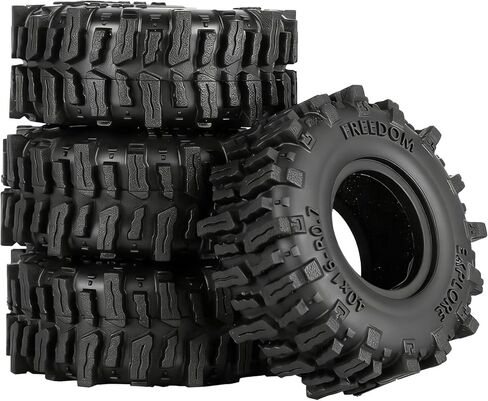 RC 0.7 Tires Soft Rubber Crawler Wheel Tires for 1/32 1/30 Axia 1 SCX30 Red cat Ascent-32,4PCS, 40 * 16mm,Style B in Kuwait