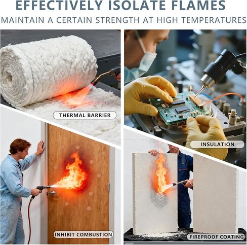 Rigidizer for Ceramic Fiber, Rigidizers, Coating for Forges, Kilns & Foundry Furnace - Prevents Fiber Erosion & Airflow Damage Refractory Fireproof Insulation Surface Coating (45 oz) in Kuwait