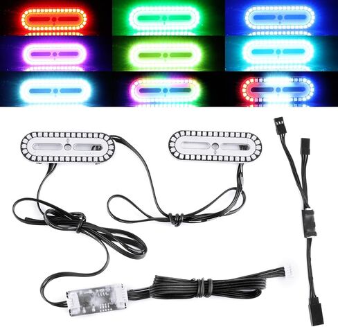 GLOBACT RC LED Light Bar Roof Lamp Headlight Tail Light Bumper Light Police Lights Kit for Traxxas Axial Losi HPI Redcat RC Truck Crawler Universal Parts (36 LEDs) in Kuwait