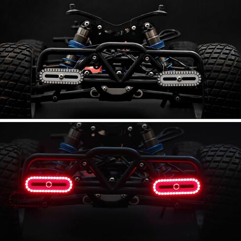 GLOBACT RC LED Light Bar Roof Lamp Headlight Tail Light Bumper Light Police Lights Kit for Traxxas Axial Losi HPI Redcat RC Truck Crawler Universal Parts (36 LEDs) in Kuwait