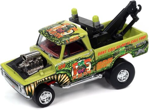 1965 Chevy Tow Truck The Fix is in Showtime Green with Graphics Zingers! Limited Edition to 3484 Pieces Worldwide Street Freaks Series 1/64 Diecast Model Car by Johnny Lightning JLSF026-JLSP360A in Kuwait