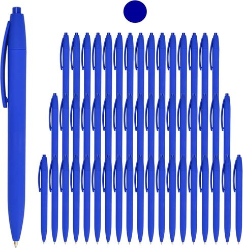 50 Pack Retractable Ballpoint Pens Black Ink, 1.0mm Medium Point Smooth Writing No Smear Click Pens Bulk, Office School Supplies for Teachers, Students, Nursing, Restaurant Servers in Kuwait