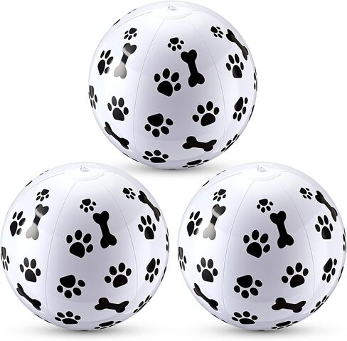 3 Pcs 12 Inch Inflatable Cow Print Beach Balls for Kids Farm Animal Birthday Party Favor Decorations Pool Toy PVC Beach Ball in Kuwait