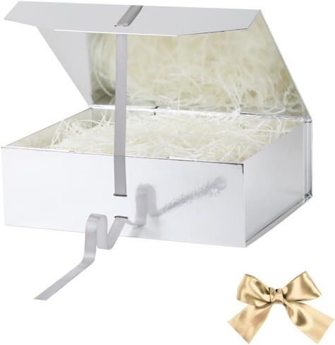 GoooodGift Pink Gift Box with Ribbon 1 Pcs 8x7X3.3 Inch Small Gift Box with Lid Magnetic Closure Rectangle Collapsible Luxury Gift Boxes for Mother's Day、Birthdays、Shredded Paper Filler in Saudi Arabia