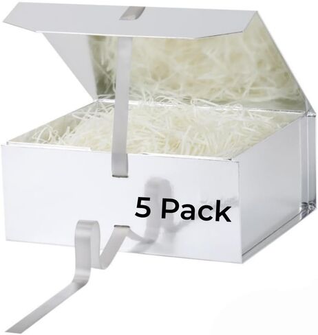 GoooodGift Pink Gift Box with Ribbon 1 Pcs 8x7X3.3 Inch Small Gift Box with Lid Magnetic Closure Rectangle Collapsible Luxury Gift Boxes for Mother's Day、Birthdays、Shredded Paper Filler in Saudi Arabia